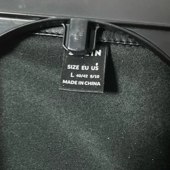 Skeleton Print Black Leather Vest (sz L) - Picture 5 of 14